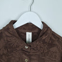 Second-Hand - Lorna Jane Espresso Dusty Palm Towelling Oversized Skirt Size M - SwapUp