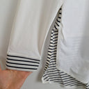 Second-Hand - Aday Stretchy Stripe Button-up Shirt Size M - SwapUp