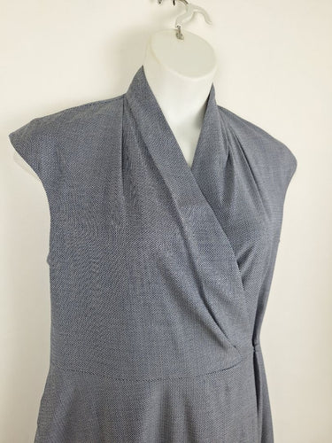 Second-Hand - The Fold Drape Neck Sophisticated Wrap Dress Size 16 - SwapUp