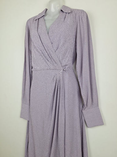 Second-Hand - Equipment Lavender Diamond Wrap Dress Size 6 - SwapUp
