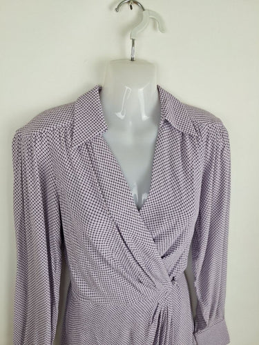 Second-Hand - Equipment Lavender Diamond Wrap Dress Size 6 - SwapUp