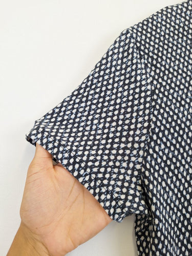 Second-Hand - Trenery Navy Patterned Weekender Top Size S - SwapUp