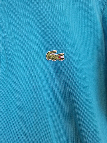 Second-Hand - Lacoste Aqua Preppy Cotton Polo T-shirt Size 16 - SwapUp