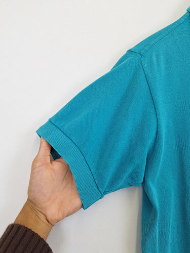 Second-Hand - Lacoste Aqua Preppy Cotton Polo T-shirt Size 16 - SwapUp
