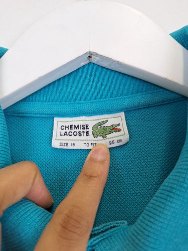 Second-Hand - Lacoste Aqua Preppy Cotton Polo T-shirt Size 16 - SwapUp
