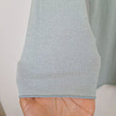 Second-Hand - Metalicus Ice Blue Overlocked Fitted Top Size M - SwapUp