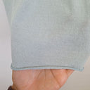 Second-Hand - Metalicus Ice Blue Overlocked Fitted Top Size M - SwapUp