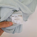 Second-Hand - Metalicus Ice Blue Overlocked Fitted Top Size M - SwapUp