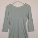 Second-Hand - Metalicus Ice Blue Overlocked Fitted Top Size M - SwapUp