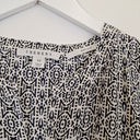 Second-Hand - Trenery Timeless Navy Print Silk Top Size XS - SwapUp