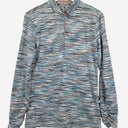 Second-Hand - Green Lamb Mottled Half Zip Activewear Top Size XL - SwapUp