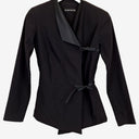 Second-Hand - Alicia Hollen Dressy Asymmetric Tied Fitted Jacket Size 8 - SwapUp