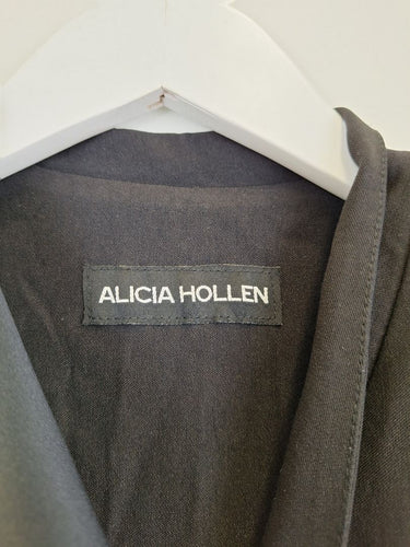 Second-Hand - Alicia Hollen Dressy Asymmetric Tied Fitted Jacket Size 8 - SwapUp