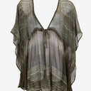 Second-Hand - Frockk Dreamy Sheer Kaftan Overshirt Top Size OSFA - SwapUp