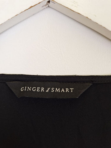 Second-Hand - Ginger & Smart Playful Abstract Silk Top Size 8 - SwapUp