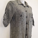 Second-Hand - Gorman Casual Grey Button Up Linen Playsuit Size S - SwapUp