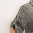 Second-Hand - Gorman Casual Grey Button Up Linen Playsuit Size S - SwapUp