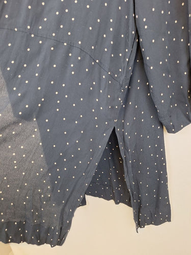 Second-Hand - Ganni Midnight Blue Polka Flowy Cape Size S - SwapUp