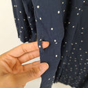 Second-Hand - Ganni Midnight Blue Polka Flowy Cape Size S - SwapUp