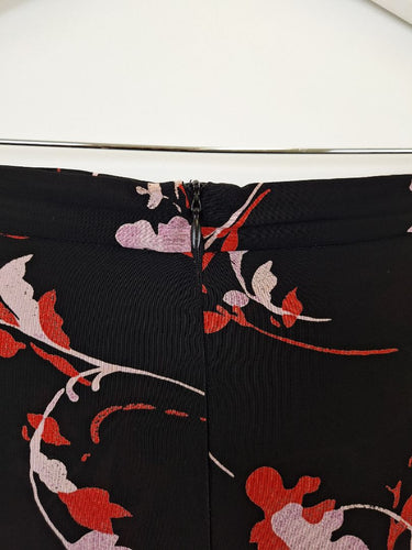 Second-Hand - Scanlan Theodore Sheer Floral Ruffle Knee Length Skirt Size 8 - SwapUp