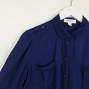 Second-Hand - Country Road Cobalt Military Style Button Up Shirt Size S - SwapUp