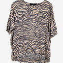 Second-Hand - Decjuba Beige Animal Print Relaxed Top Size S - SwapUp