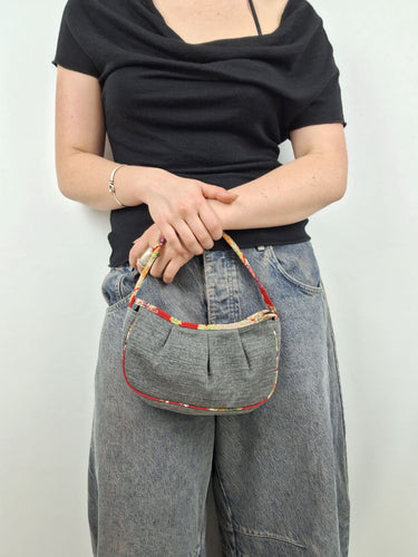 Second-Hand - Assorted Brands Handcrafted Denim Mini Hobo Bag - SwapUp