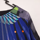 Second-Hand - Ginger & Smart Playful Abstract Silk Top Size 8 - SwapUp
