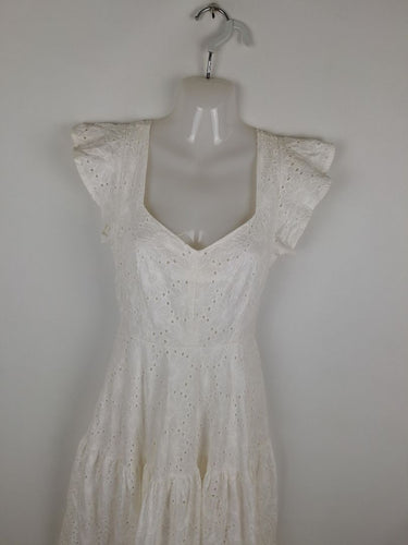 Second-Hand - Jaase Pretty Summer Days Broderie Maxi Dress Size S - SwapUp