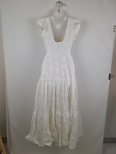 Second-Hand - Jaase Pretty Summer Days Broderie Maxi Dress Size S - SwapUp