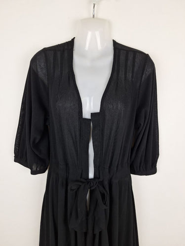 Second-Hand - Boo Radley Bohemian Semi Sheer Belted Cardigan Size M - SwapUp