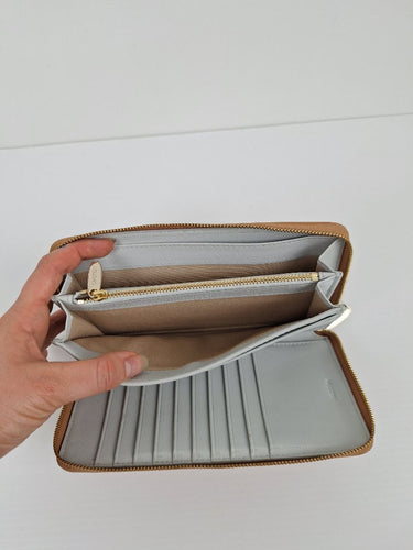 Second-Hand - Oroton Nude Saffiano Zip Around Multi Compartment Wallet - SwapUp