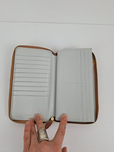 Second-Hand - Oroton Nude Saffiano Zip Around Multi Compartment Wallet - SwapUp