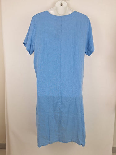 Second-Hand - DONNA DONNA Periwinkle Linen Rexlaxed Dress Size XXL - SwapUp