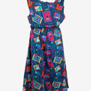 Second-Hand - Keshet Graphic Travel Teal Dress Size XXL - SwapUp