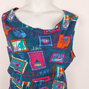 Second-Hand - Keshet Graphic Travel Teal Dress Size XXL - SwapUp