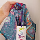 Second-Hand - Keshet Graphic Travel Teal Dress Size XXL - SwapUp