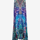 Second-Hand - The Swank Resort Vibrant Peacock Maxi Dress Size XL - SwapUp