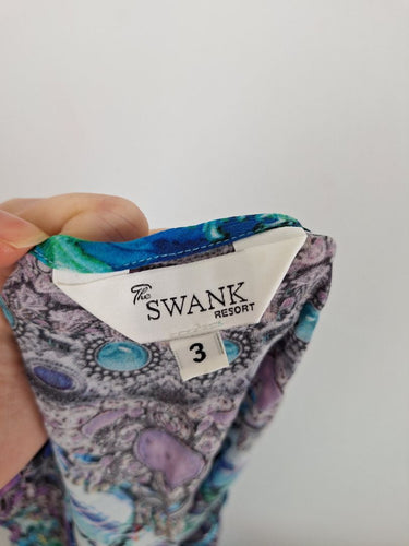 Second-Hand - The Swank Resort Vibrant Peacock Maxi Dress Size XL - SwapUp