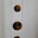 Second-Hand - Taking Shape Crisp Linen Funky Button Blouse Size 22 - SwapUp