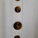 Second-Hand - Taking Shape Crisp Linen Funky Button Blouse Size 22 - SwapUp