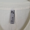 Second-Hand - Taking Shape Crisp Linen Funky Button Blouse Size 22 - SwapUp