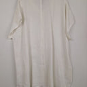 Second-Hand - Taking Shape Crisp Linen Funky Button Blouse Size 22 - SwapUp