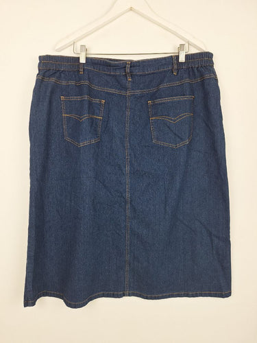 Second-Hand - Fella Hamilton Classic Indigo Denim Skirt Size 22 - SwapUp