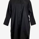 Second-Hand - Lee Mathews Black Wide Cuff Poplin Shirt Dress Size 10 - SwapUp
