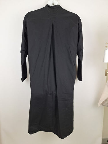 Second-Hand - Lee Mathews Black Wide Cuff Poplin Shirt Dress Size 10 - SwapUp
