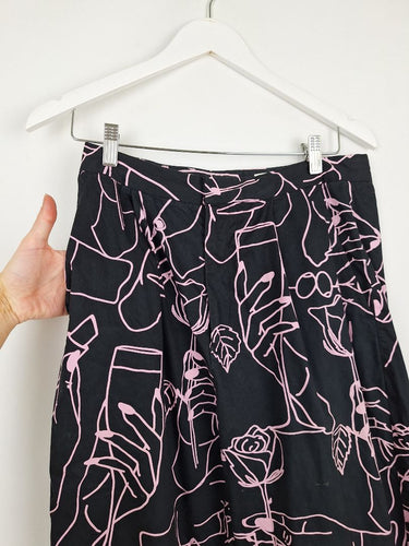 Second-Hand - Gorman Rose & Champagne Cotton Contrast Pants Size 10 - SwapUp