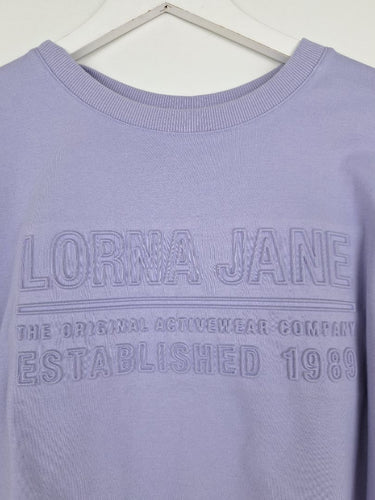 Second-Hand - Lorna Jane Lilac Essentials Cropped Athletic T-shirt Size S - SwapUp