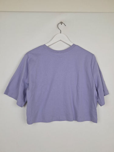 Second-Hand - Lorna Jane Lilac Essentials Cropped Athletic T-shirt Size S - SwapUp