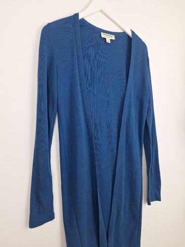 Second-Hand - Country Road Ocean Blue Australian Wool Open Cardigan Size S - SwapUp